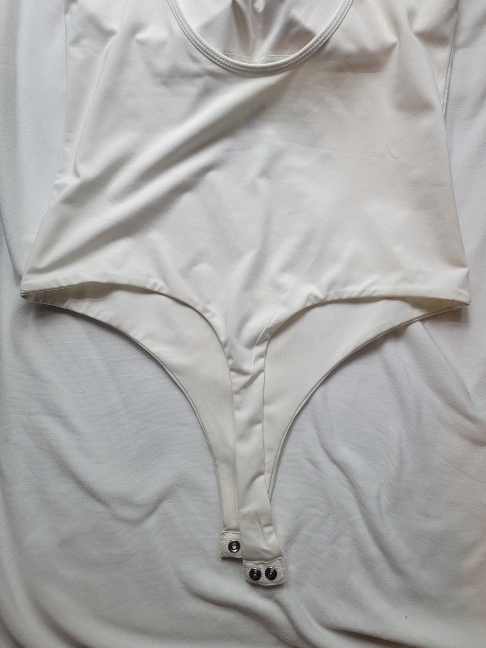 Klassy Network White Cross-Back Bodysuit - Picture 4 of 5